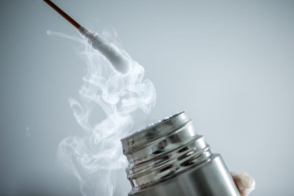 Cryotherapy using Cotton Swab and liquid Nitrogen